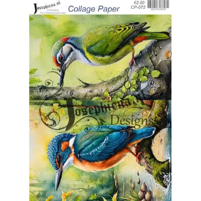 Afbeeldingen van Aquarel vogels - Josephiena's collagepapier - CP-072