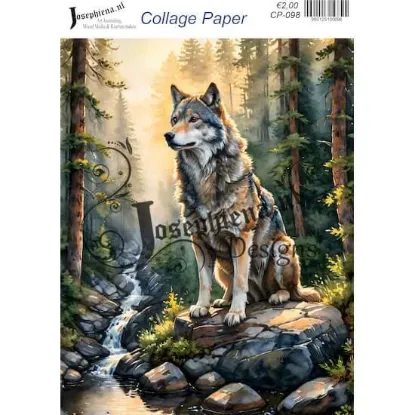 Afbeeldingen van Woudwolf - Josephiena's collagepapier - CP-098