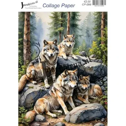 Afbeeldingen van Wolvenroedel - Josephiena's collagepapier - CP-099