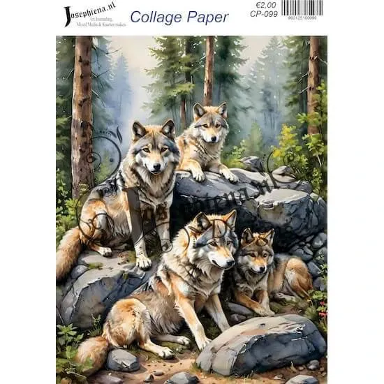 Afbeeldingen van Wolvenroedel - Josephiena's collagepapier - CP-099