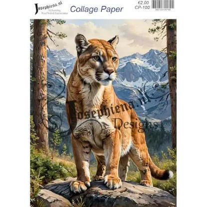 Afbeeldingen van Puma in berglandschap - Josephiena's collagepapier - CP-100