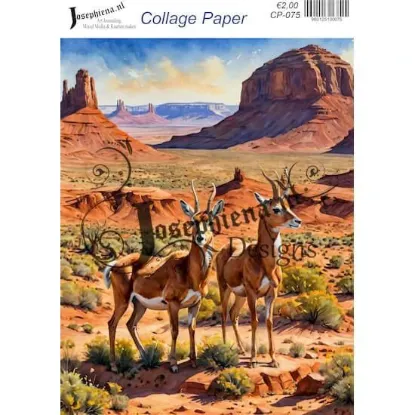 Afbeeldingen van Woestijnantilopen - Josephiena's collagepapier - CP-075