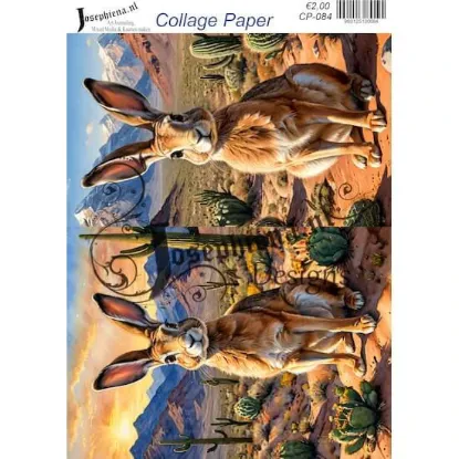 Afbeeldingen van Woestijnkonijn - Josephiena's collagepapier - CP-084