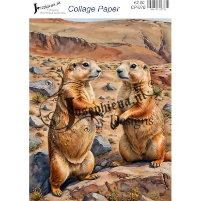 Afbeeldingen van Prairiedoggen - Josephiena's collagepapier - CP-078