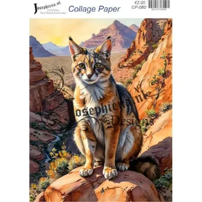 Afbeeldingen van Woestijnkat - Josephiena's collagepapier - CP-080