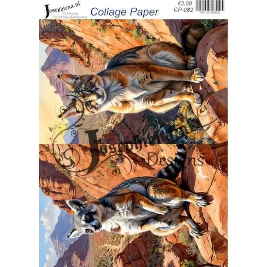 Afbeeldingen van Ringstaartmarmoset - Josephiena's collagepapier - CP-082