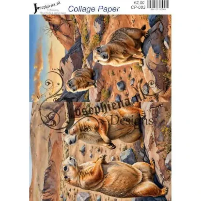 Afbeeldingen van Prairiedoggen - Josephiena's collagepapier - CP-083
