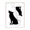 Afbeeldingen van Huilende wolf - stencil - A6S054
