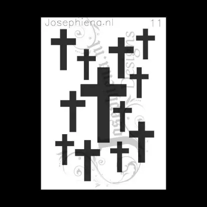 Afbeeldingen van Kruisen - stencil - A6S011