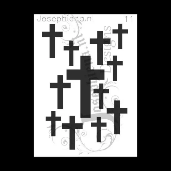 Afbeeldingen van Kruisen - stencil - A6S011