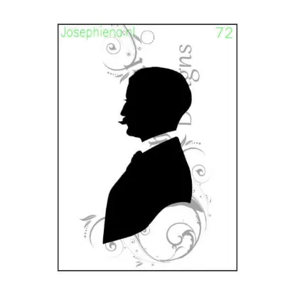 Afbeeldingen van Man silhouet - Stencil van Josephiena`s - A6S072