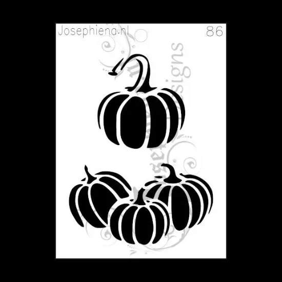 Afbeeldingen van Pompoenen - stencil - A6S086