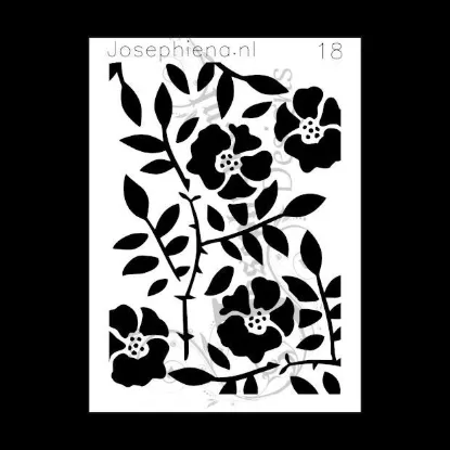 Afbeeldingen van Rozen - stencil - A6S018