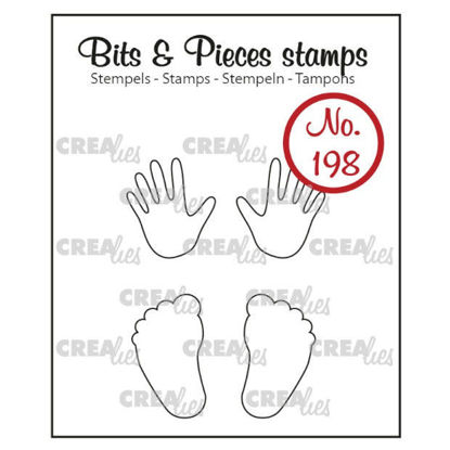 Afbeeldingen van Baby handjes + voetjes (omlijning) - Bits & Pieces