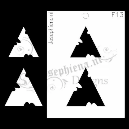 Afbeeldingen van Versleten Driehoeken - figuur-stencil - A6F013