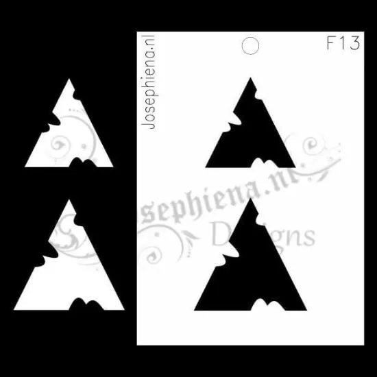 Afbeeldingen van Versleten Driehoeken - figuur-stencil - A6F013
