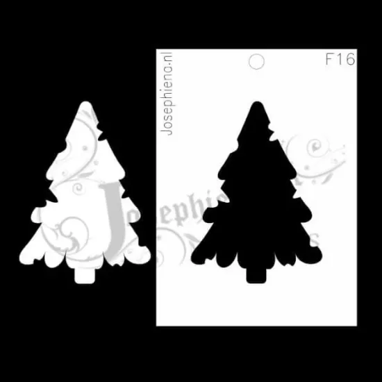Afbeeldingen van Versleten Kerstboom - figuur-stencil - A6F016