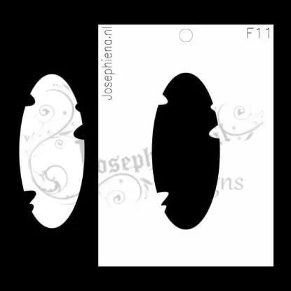 Afbeeldingen van Versleten Ovaal - figuur-stencil - A6F011