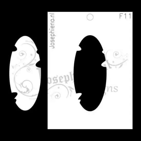 Afbeeldingen van Versleten Ovaal - figuur-stencil - A6F011
