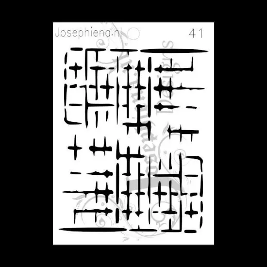 Afbeeldingen van Versleten raster - stencil - A6S041