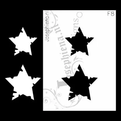 Afbeeldingen van Versleten Sterren - figuur-stencil - A6F008