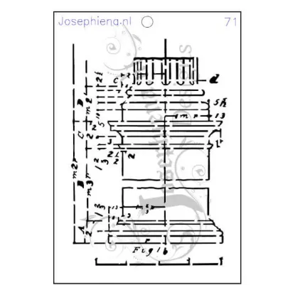 Afbeeldingen van Blauwdruk - Josephiena's Stencil A5 - A5S071