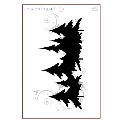Afbeeldingen van Dennebomen - Josephiena's stencil A5 - A5S056
