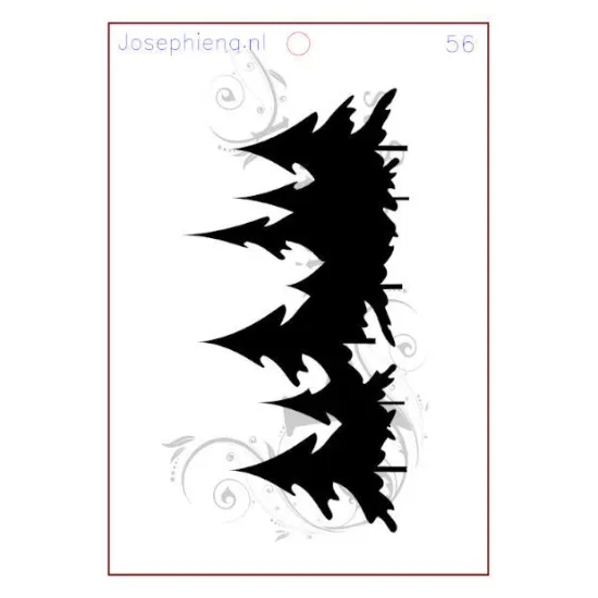 Afbeeldingen van Dennebomen - Josephiena's stencil A5 - A5S056