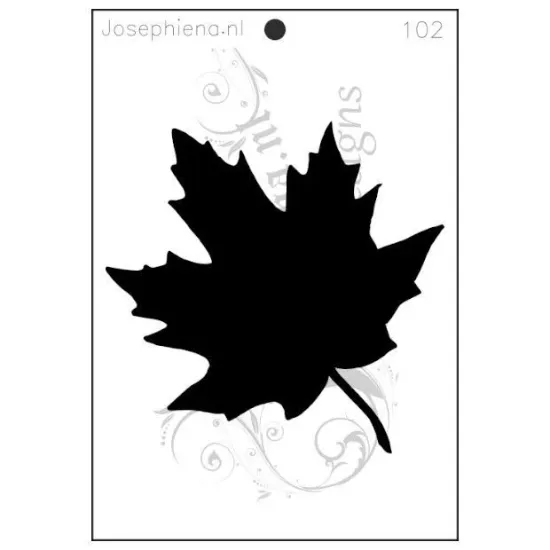 Afbeeldingen van Esdoorn blad - Josephiena's stencil A5 - A5S102