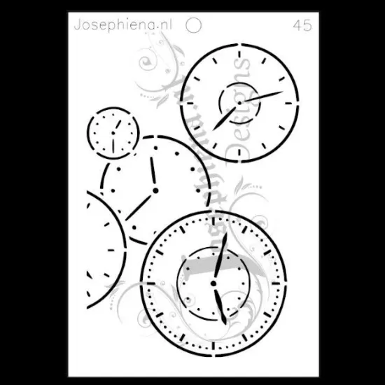 Afbeeldingen van Klokken - Josephiena's stencil A5 - A5S045
