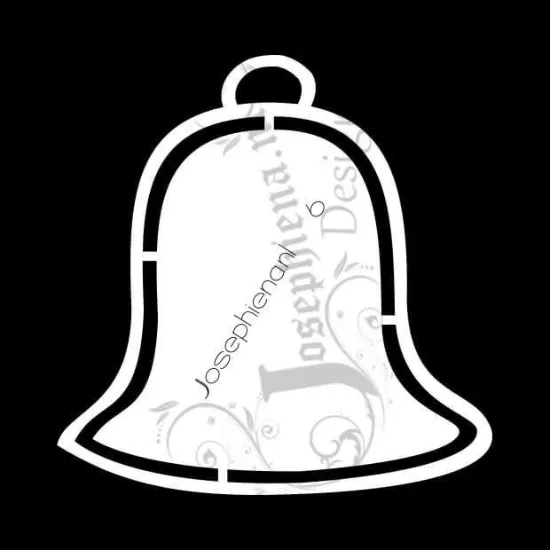 Afbeeldingen van Kerstbel - Kaart-sjabloon - Josephiena`s Design - C6