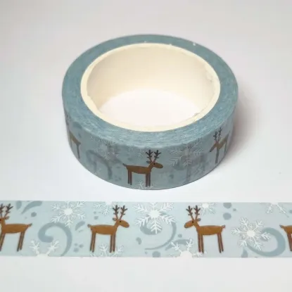 Afbeeldingen van Gummiapans Washi tape- Noords rendier