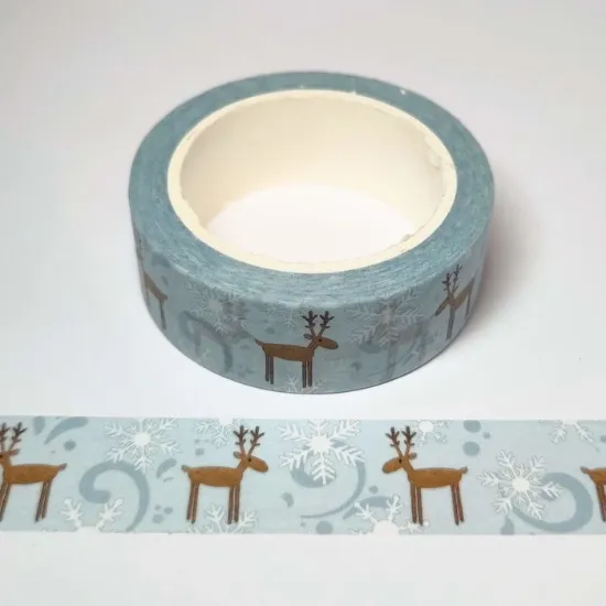 Afbeeldingen van Gummiapans Washi tape- Noords rendier