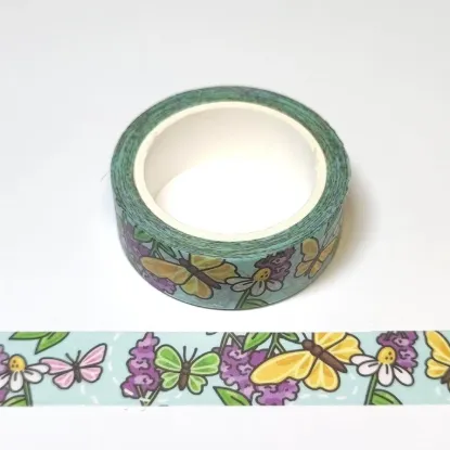 Afbeeldingen van Gummiapans Washi tape- vlinders