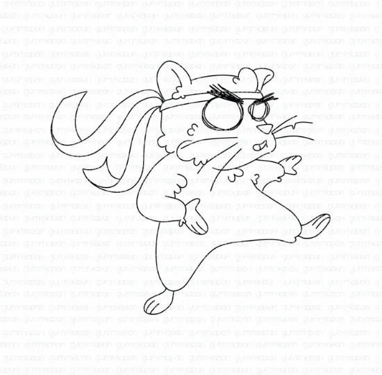 Afbeeldingen van Karate Hamster - stempel