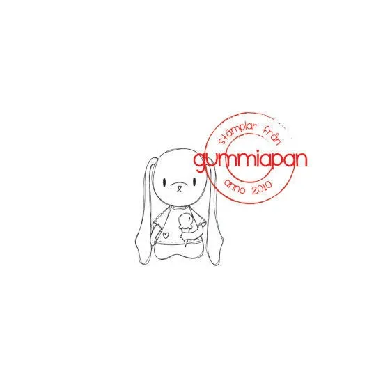 Afbeeldingen van Miku eet een ijsje - stempel - Gummiapan