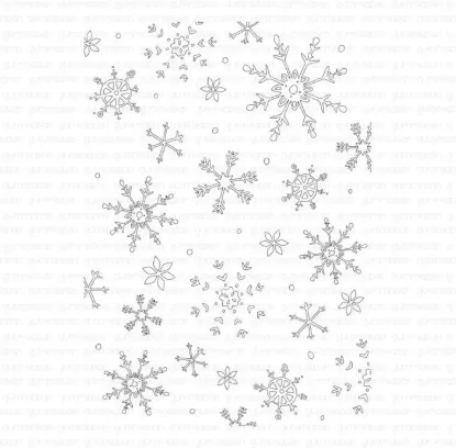 Afbeeldingen van Sneeuwvlok achtergrond - stempel - Gummiapan