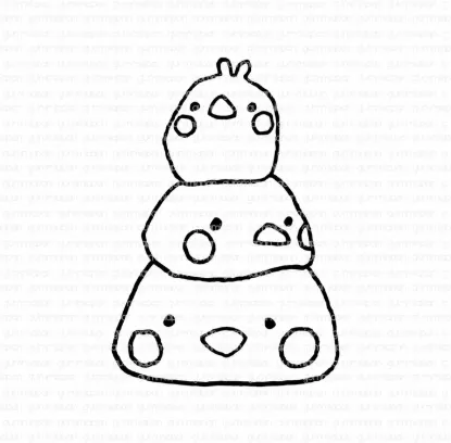 Afbeeldingen van Mochi-stapel - stempel - Gummiapan