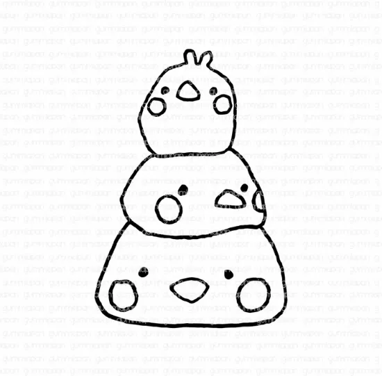 Afbeeldingen van Mochi-stapel - stempel - Gummiapan