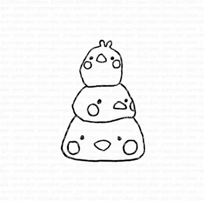 Afbeeldingen van Kleine Mochi-stapel - stempel - Gummiapan