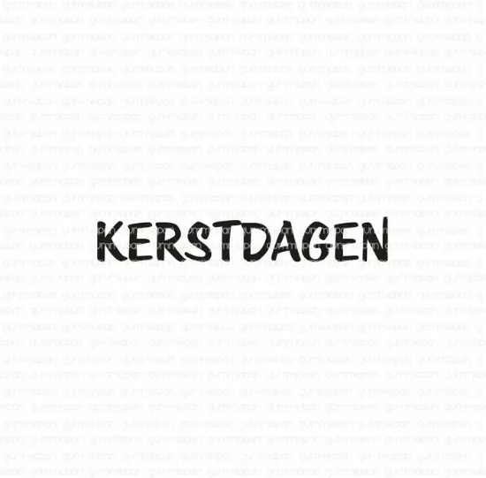 Afbeeldingen van Kerstdagen - tekst-stempel - Gummiapan