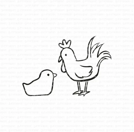 Afbeeldingen van Pip en Ron - stempel - Gummiapan