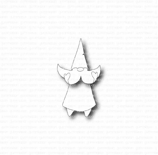 Afbeeldingen van Kleine Gnome houdt zijn baard vast - stans - Gummiapan