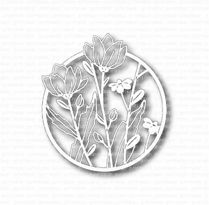 Afbeeldingen van Bloemen in een cirkel - stansen - Gummiapan