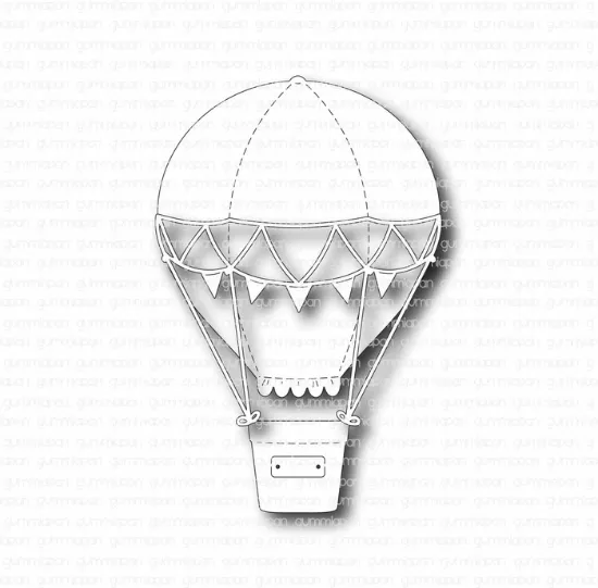 Afbeeldingen van Heteluchtballon - stansen - Gummiapan