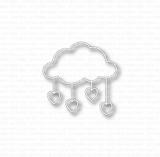 Afbeeldingen van Hartige Wolk - stansen - Gummiapan