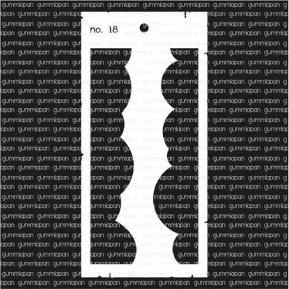Afbeeldingen van No. 18 - stencil - Gummiapan - STE_no18