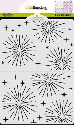 Afbeeldingen van CraftEmotions Stencil Duo Colour patroon Nr.10 2xA6 Xmas - 185070/1910
