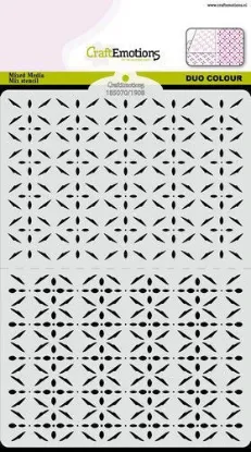 Afbeeldingen van CraftEmotions Stencil Duo Colour patroon Nr.8 - 185070/1908