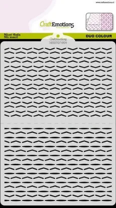 Afbeeldingen van CraftEmotions Stencil Duo Colour patroon Nr.4 - 185070/1904